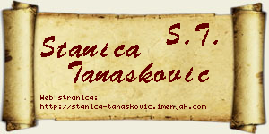 Stanica Tanasković vizit kartica